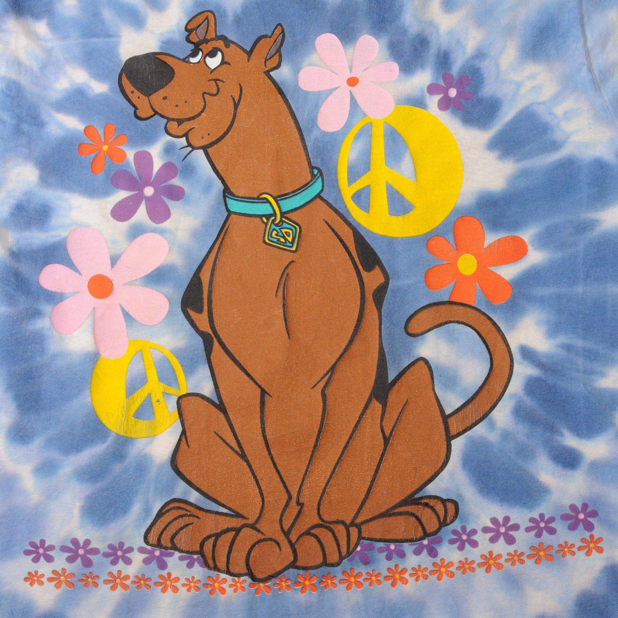 VINTAGE TIE-DYE SCOOBY DOO TEE SHIRT 1990S SIZE MEDIUM