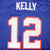 Vintage NFL Buffalo Bills Kelly #12 Reebok Throwback Jersey 2000S Size 2Xl