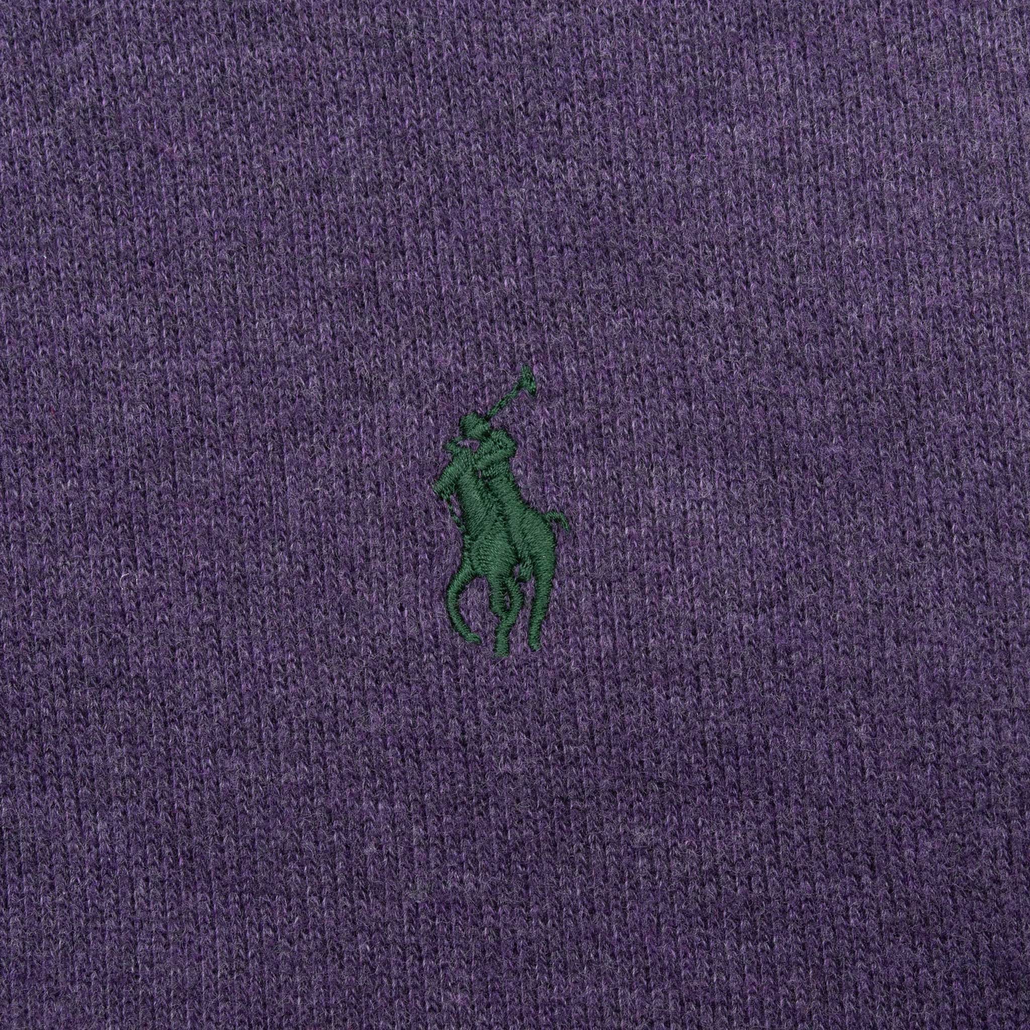Vintage Ralph Lauren Purple Quarter Zip Sweater Size XL 1990S Made In Usa