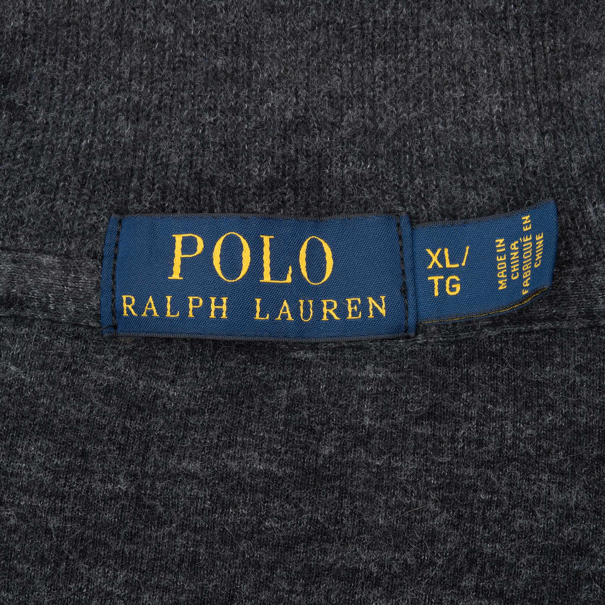 Polo Ralph Lauren Dark Grey Quarter 1/4 Zip Sweater Size XL