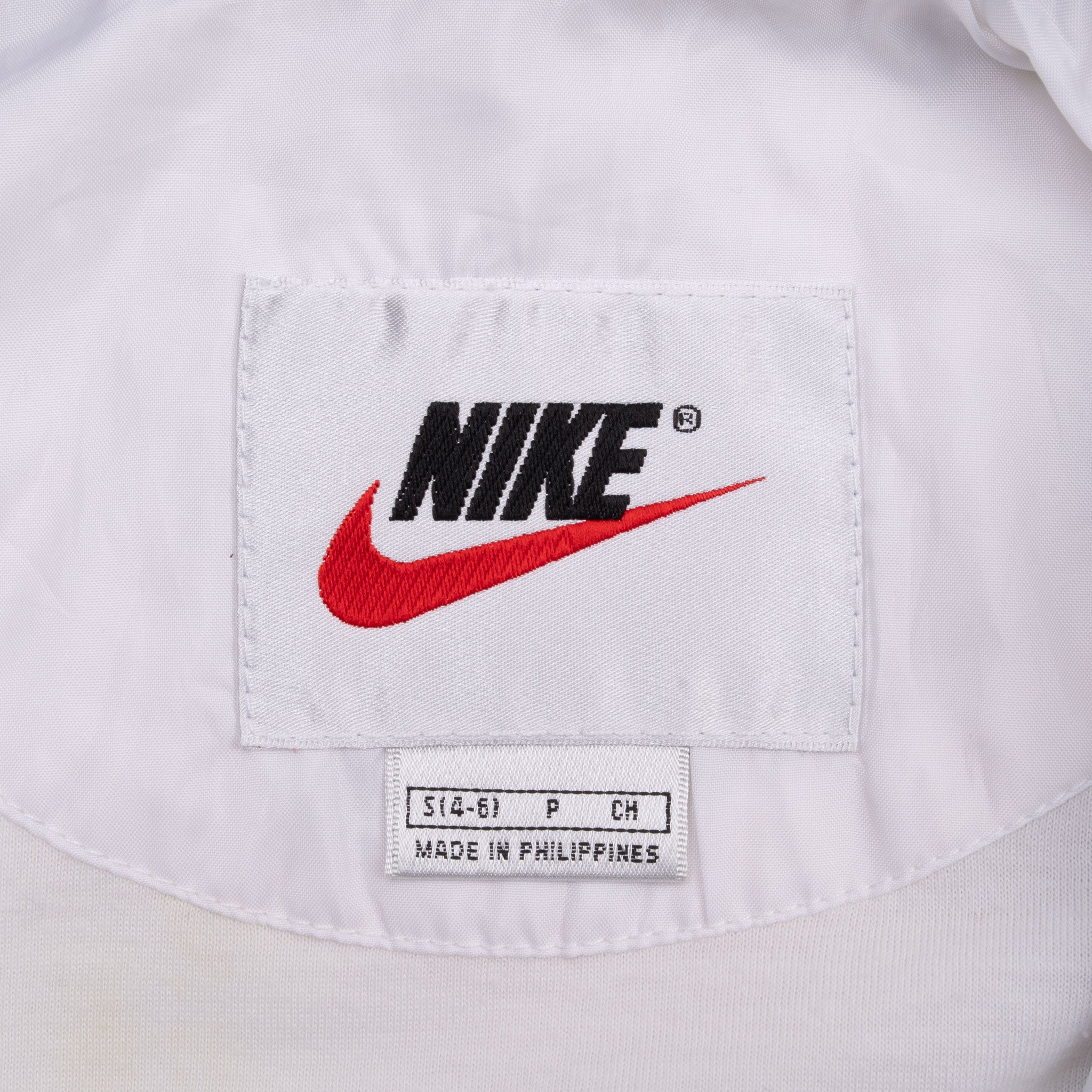 Vintage Nike Black And White Big Swoosh Windbreaker Jacket 1990S Size Small Women