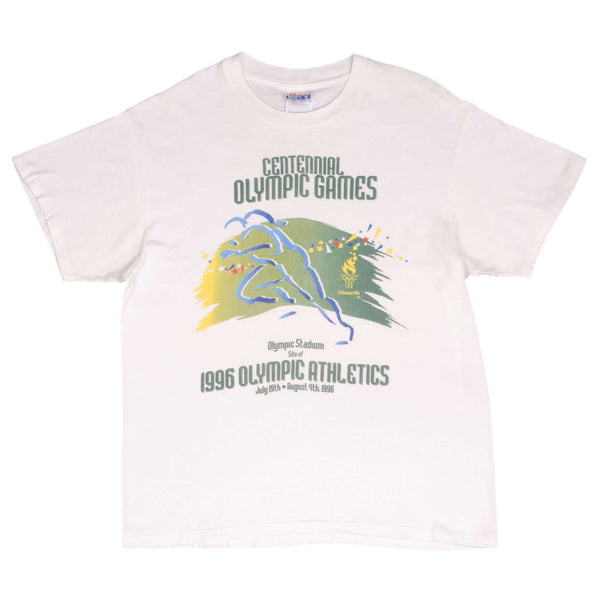 Vintage Atlanta Centennial Olympic Games 1996 Tee Shirt Size Large With Single Stitch Sleeves