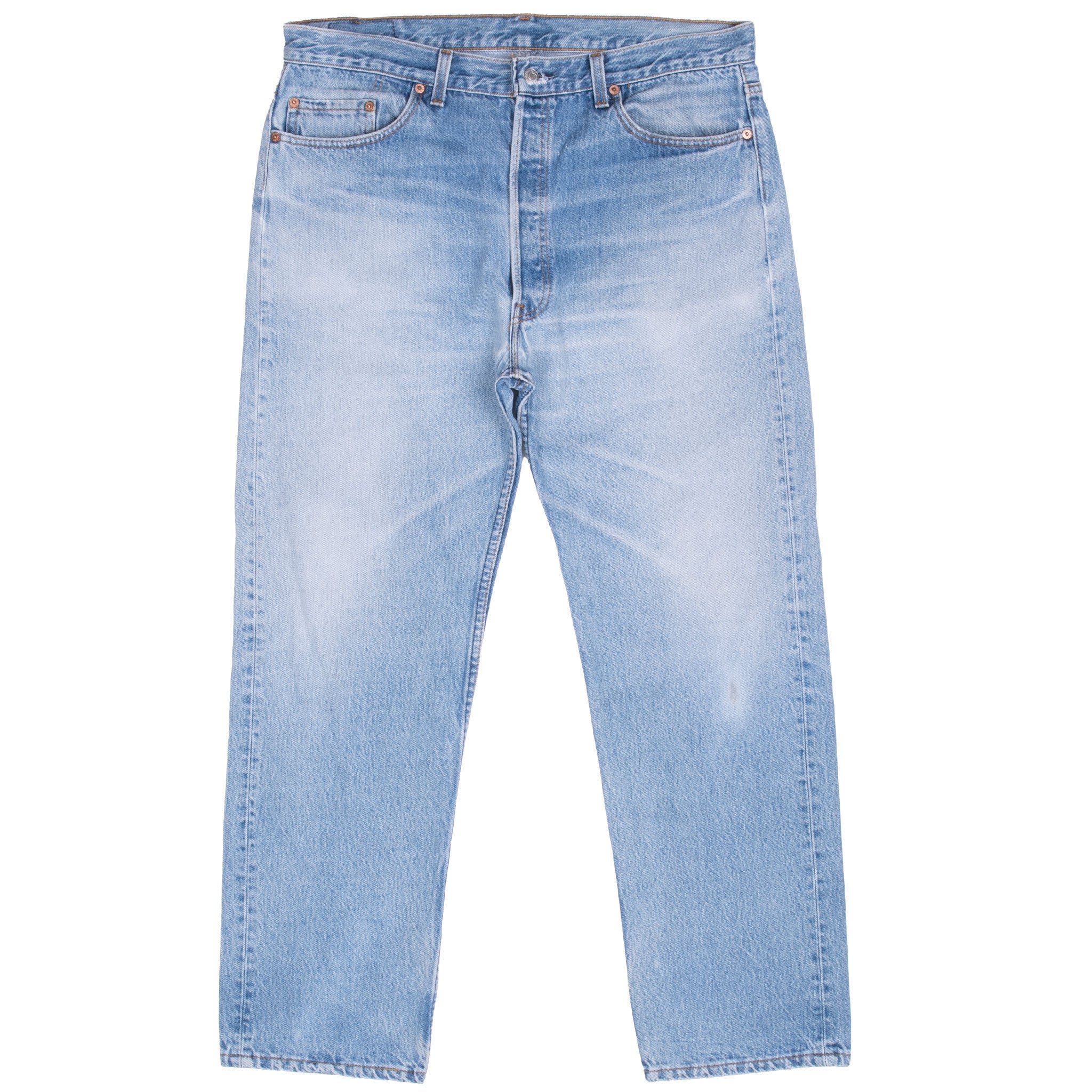 Vintage Levis 501 Indigo Blue Jeans 1990S Size 37X29 Made In Usa With A Medium Light Wash

Size On Tag 38X30 Actual Size 37X29

Back Button #532


