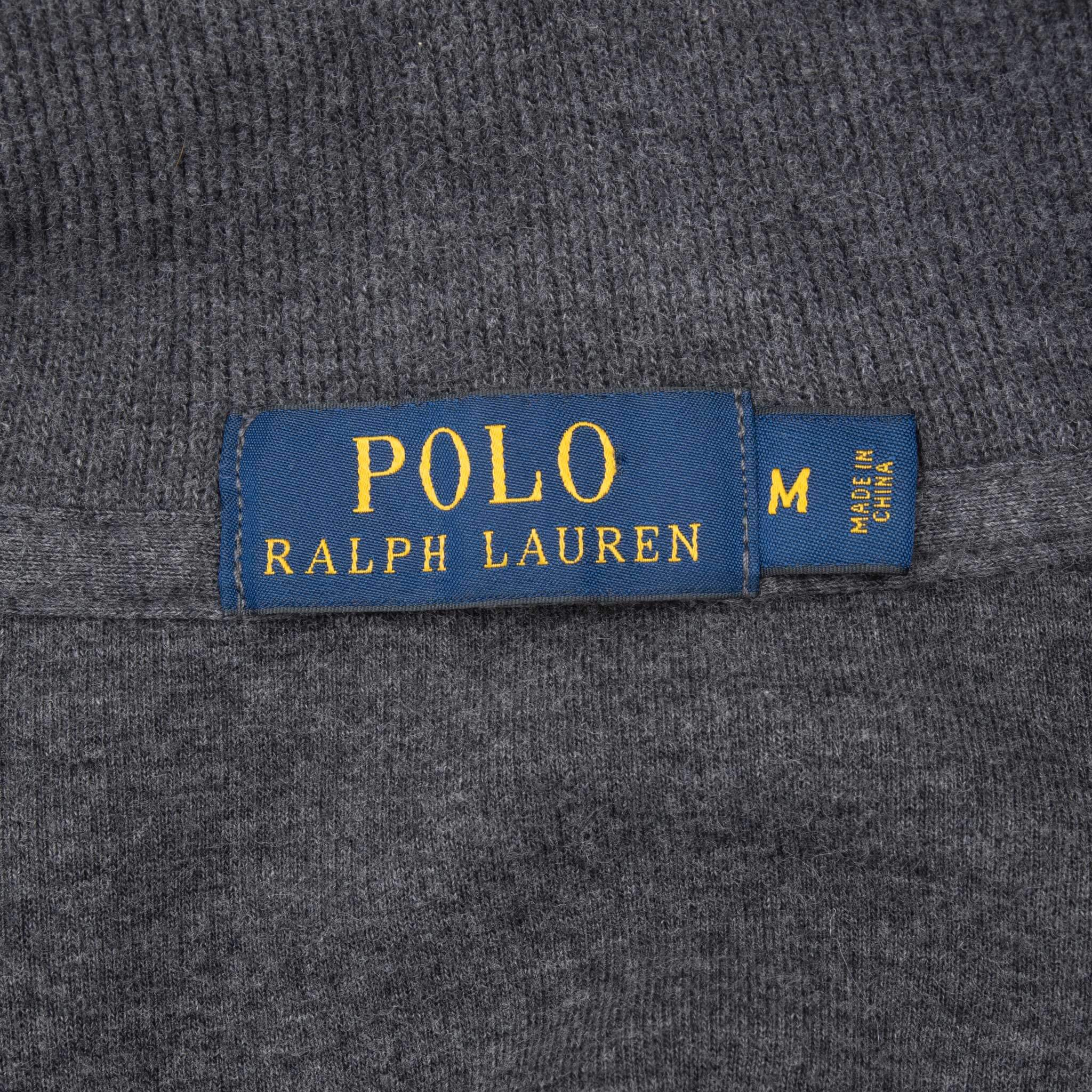 Polo Ralph Lauren Dark Grey Quarter 1/4 Zip Sweater Size Medium