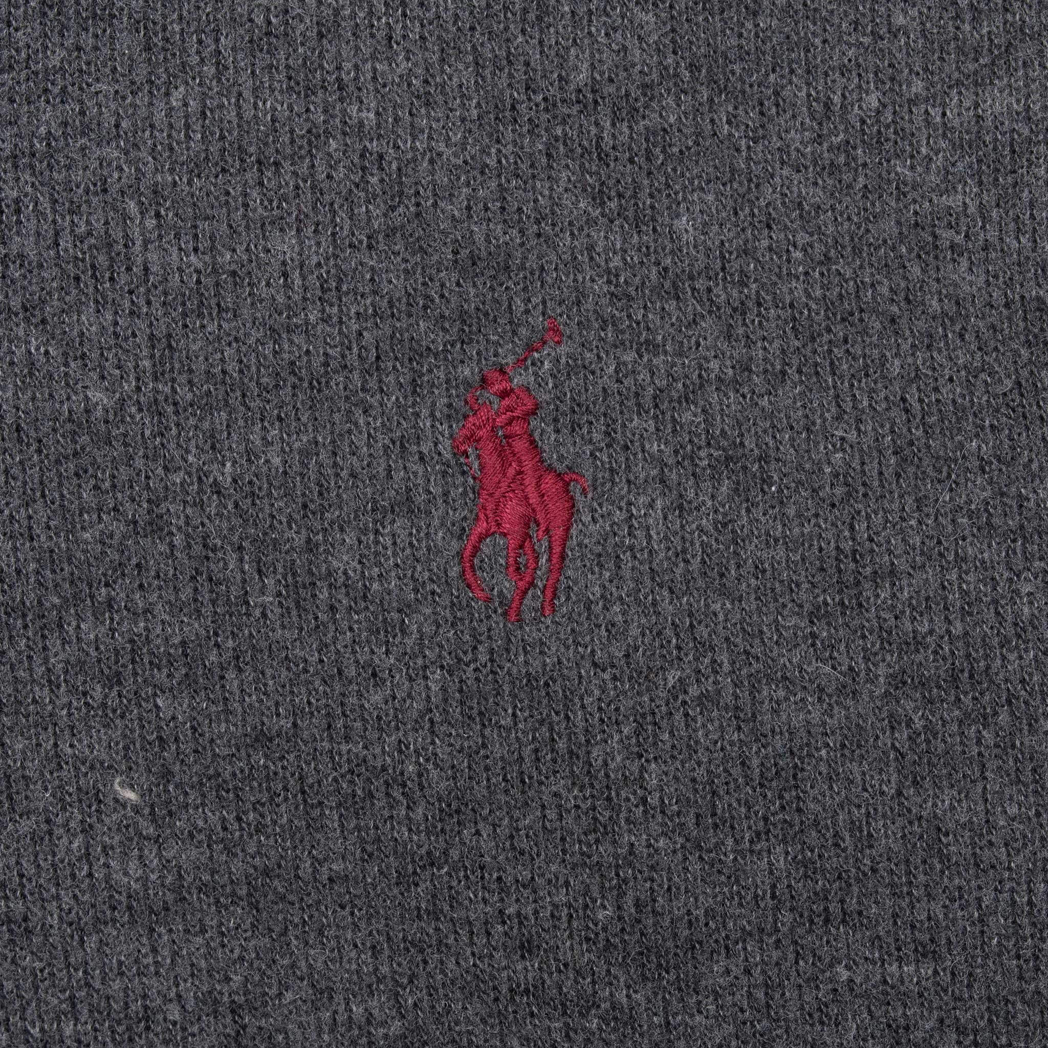 Polo Ralph Lauren Dark Grey Quarter 1/4 Zip Sweater Size Medium