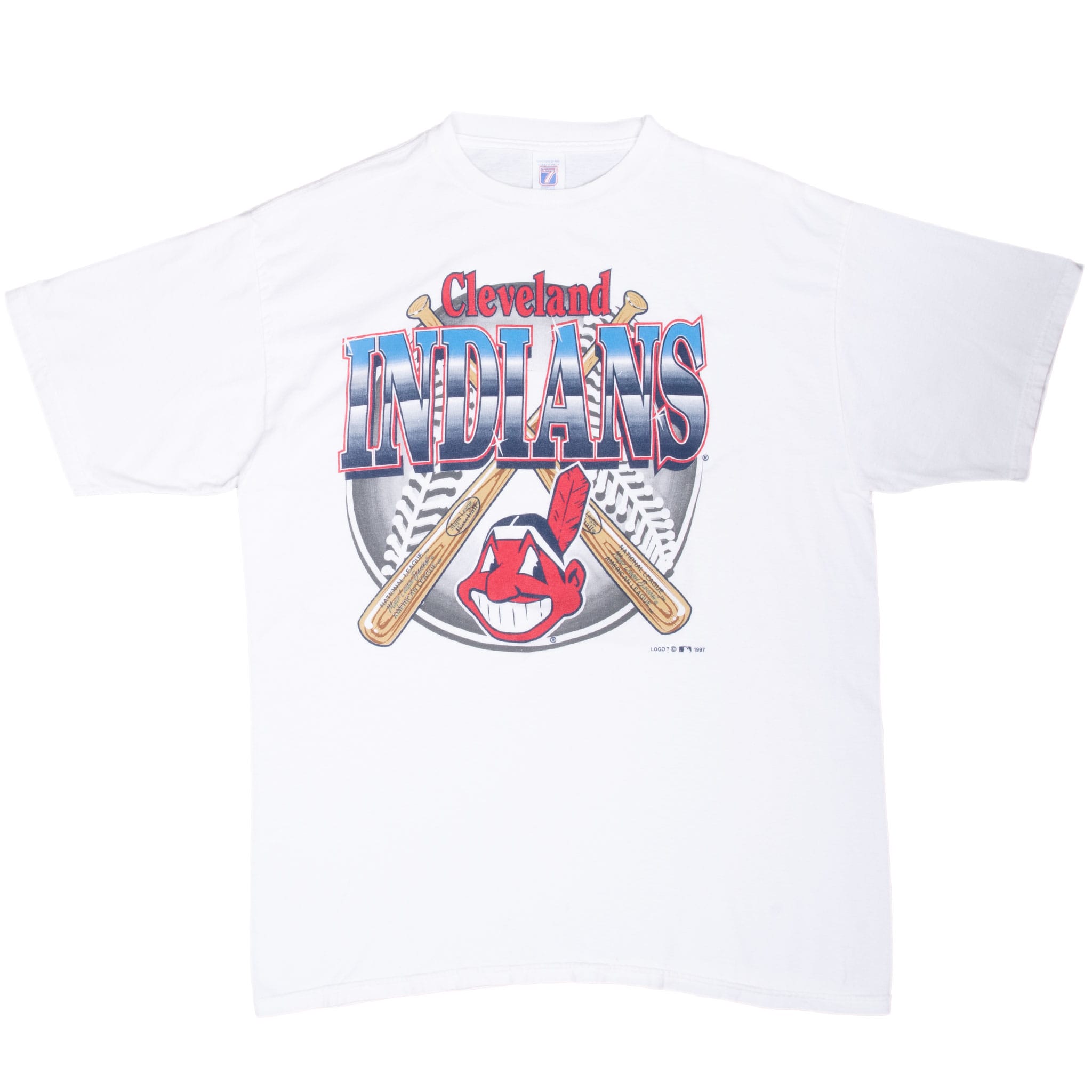 VINTAGE MLB CLEVELAND INDIANS 1997 TEE SHIRT SIZE XL