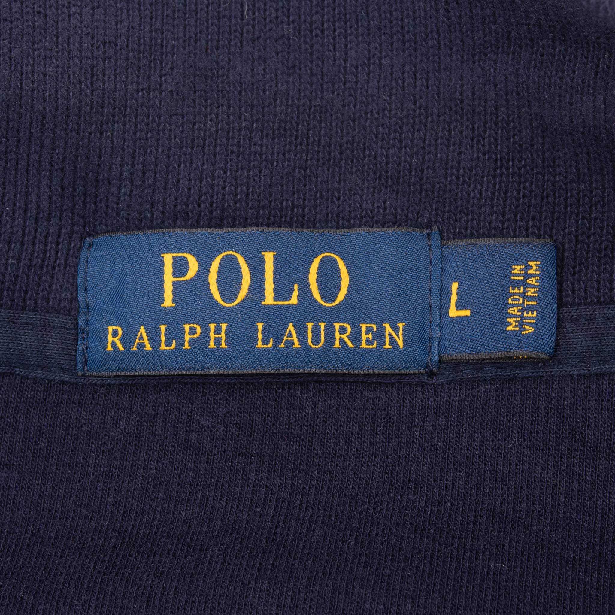 Vintage Polo Ralph Lauren Navy Blue Quarter 1/4 Zip Sweater Size Large