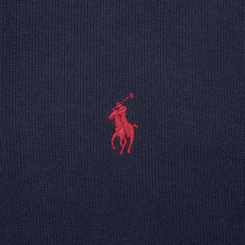 Vintage Polo Ralph Lauren Navy Blue Quarter 1/4 Zip Sweater Size Large