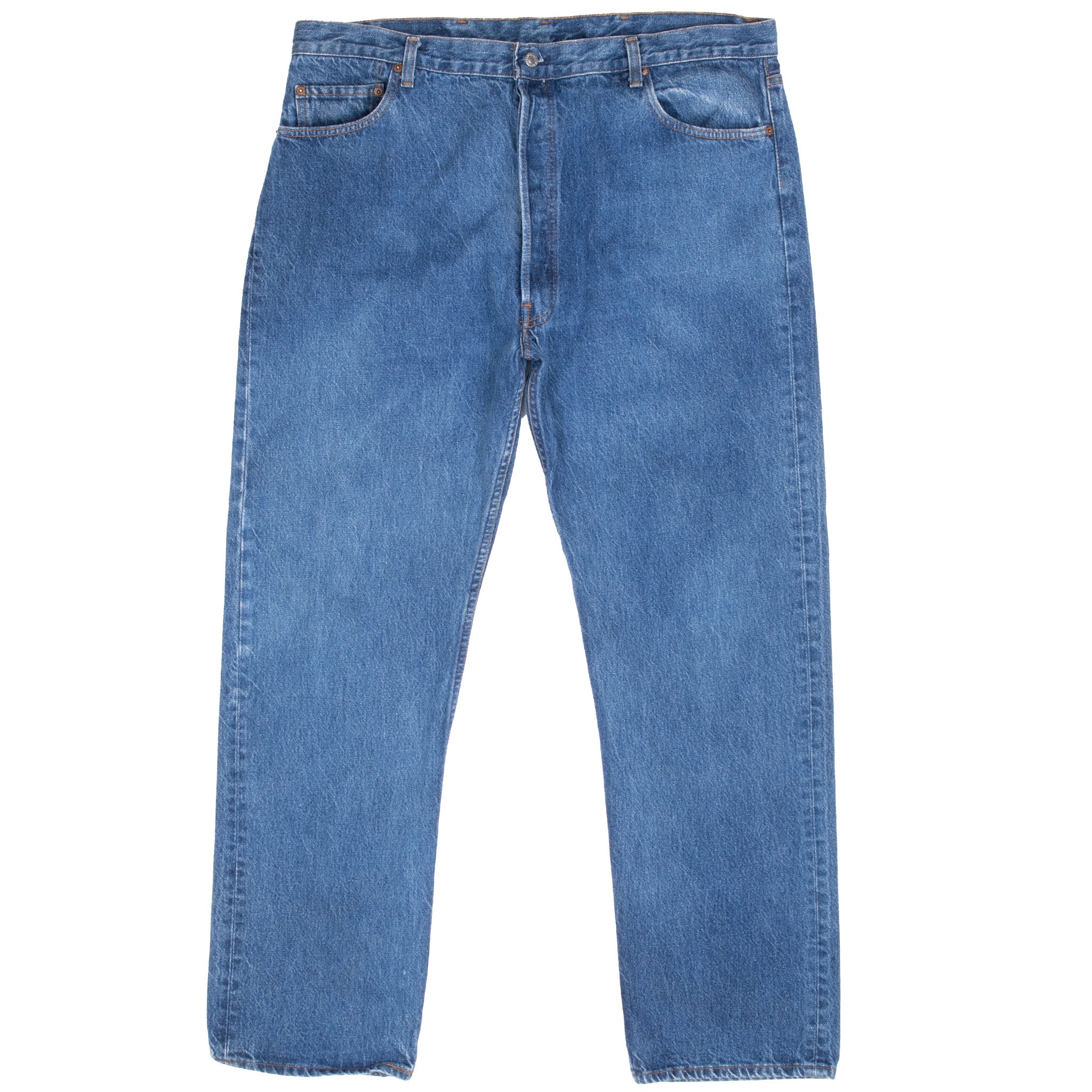 Vintage Levis 501 Indigo Blue Jeans 1980S Size 37X28 Made In Usa With A Medium Wash

Size On Tag 42X32 Actual Size 40X31

Back Button #524


