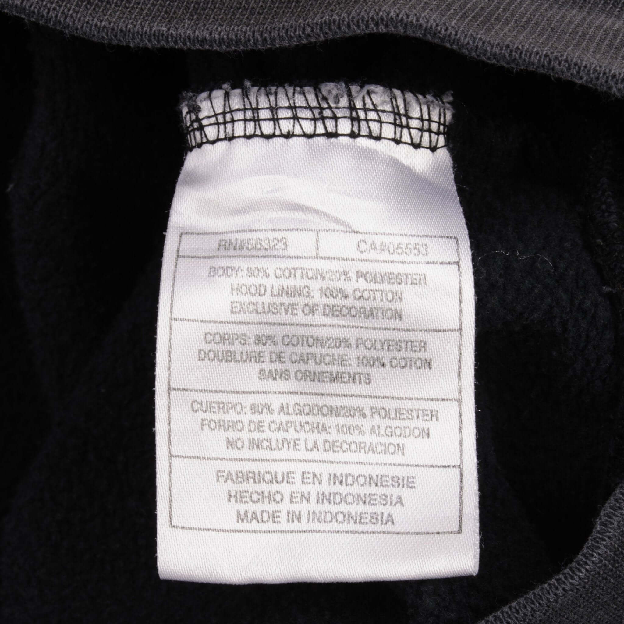 Vintage Nike Spellout Black Full Zip Hoodie Sweatshirt 2000S Size XL