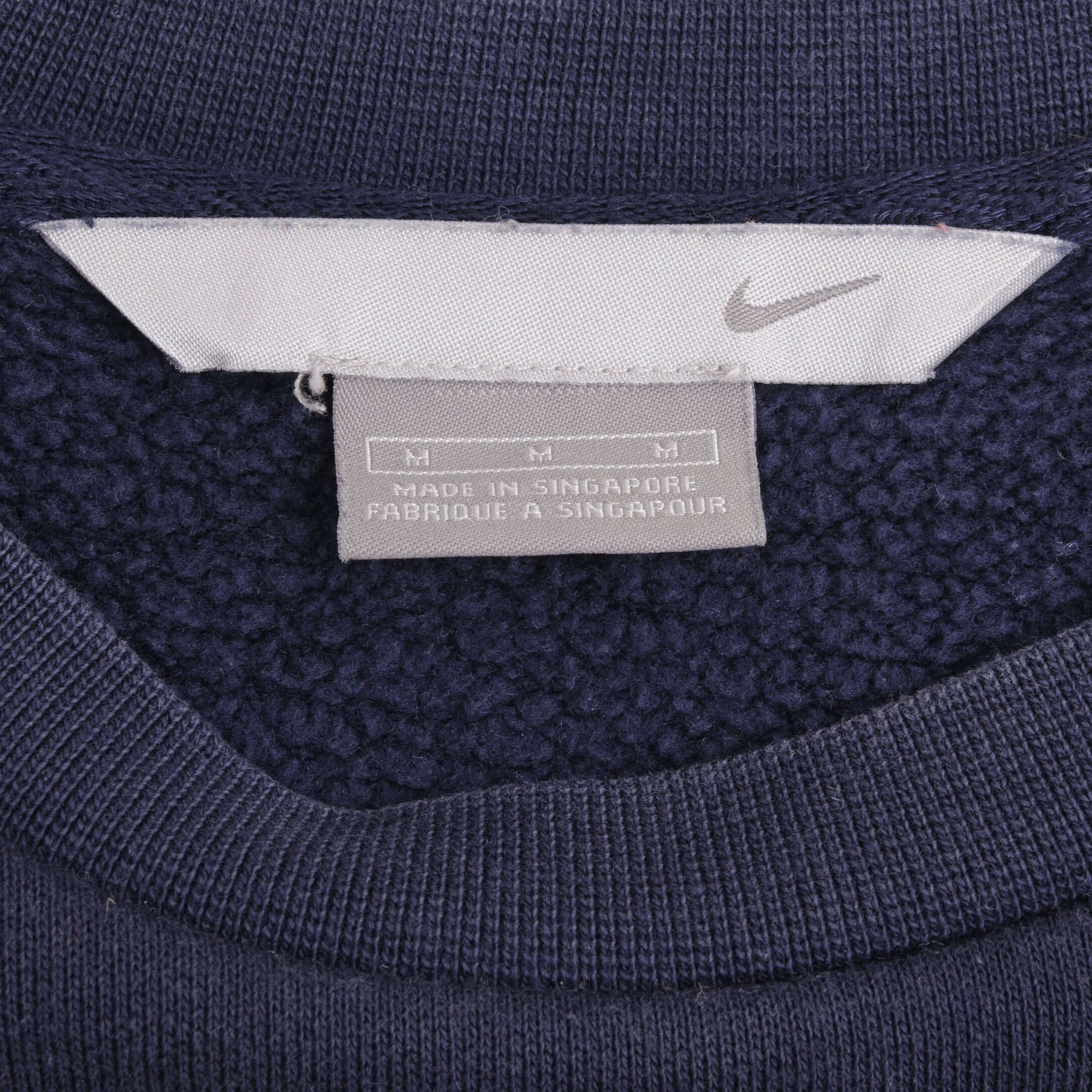 Vintage Black Nike Classic Small Swoosh Sweatshirt 2000s Size Medium