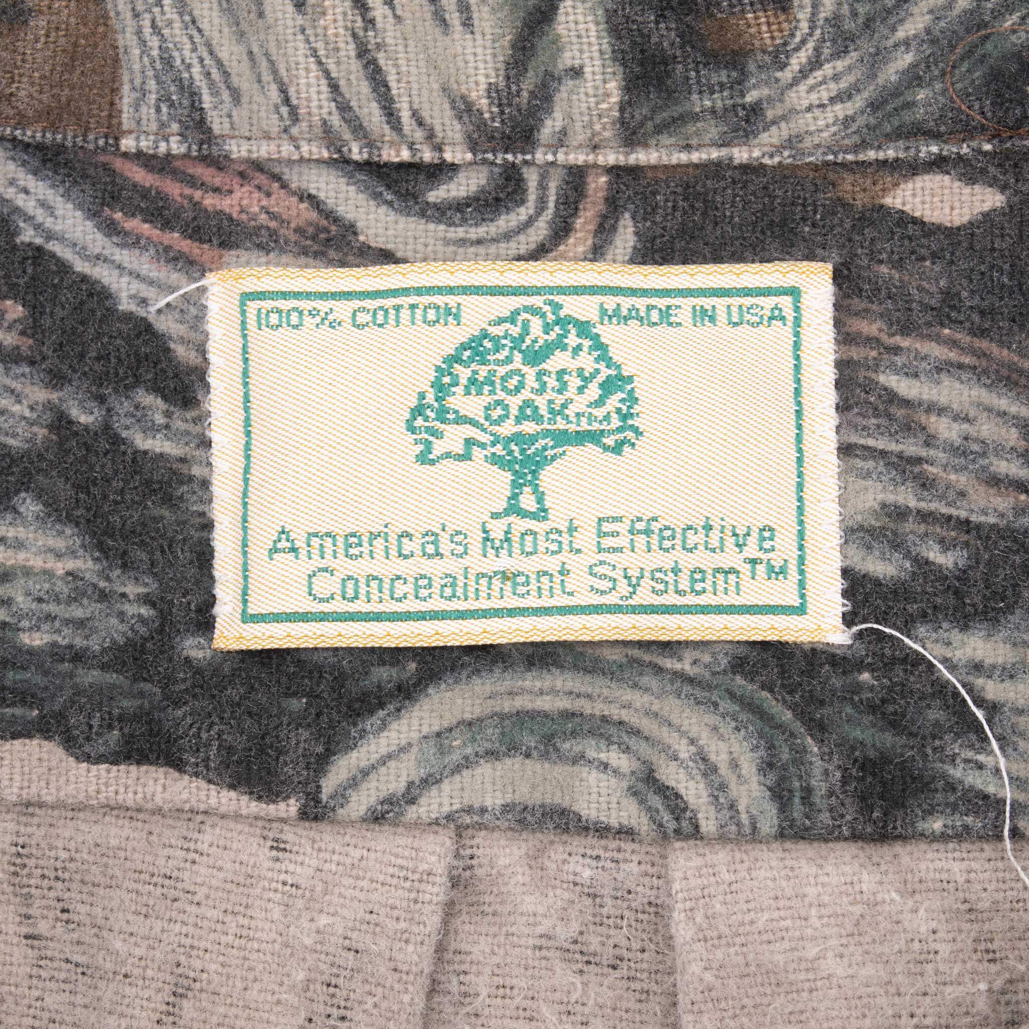 Vintage Hunting Camo Mossy Oak Shirt 1990S Size XL Made In Usa