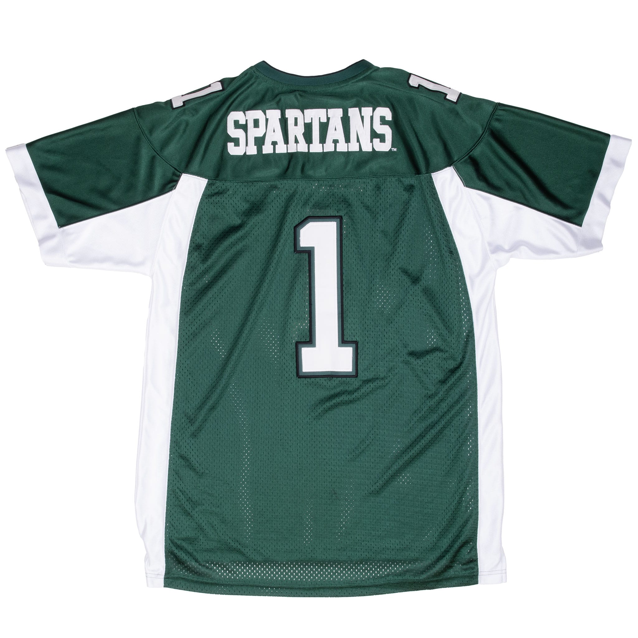 VINTAGE NCAA MICHIGAN STATE SPARTANS #1 1990S FOOTBALL JERSEY SIZE LARGE