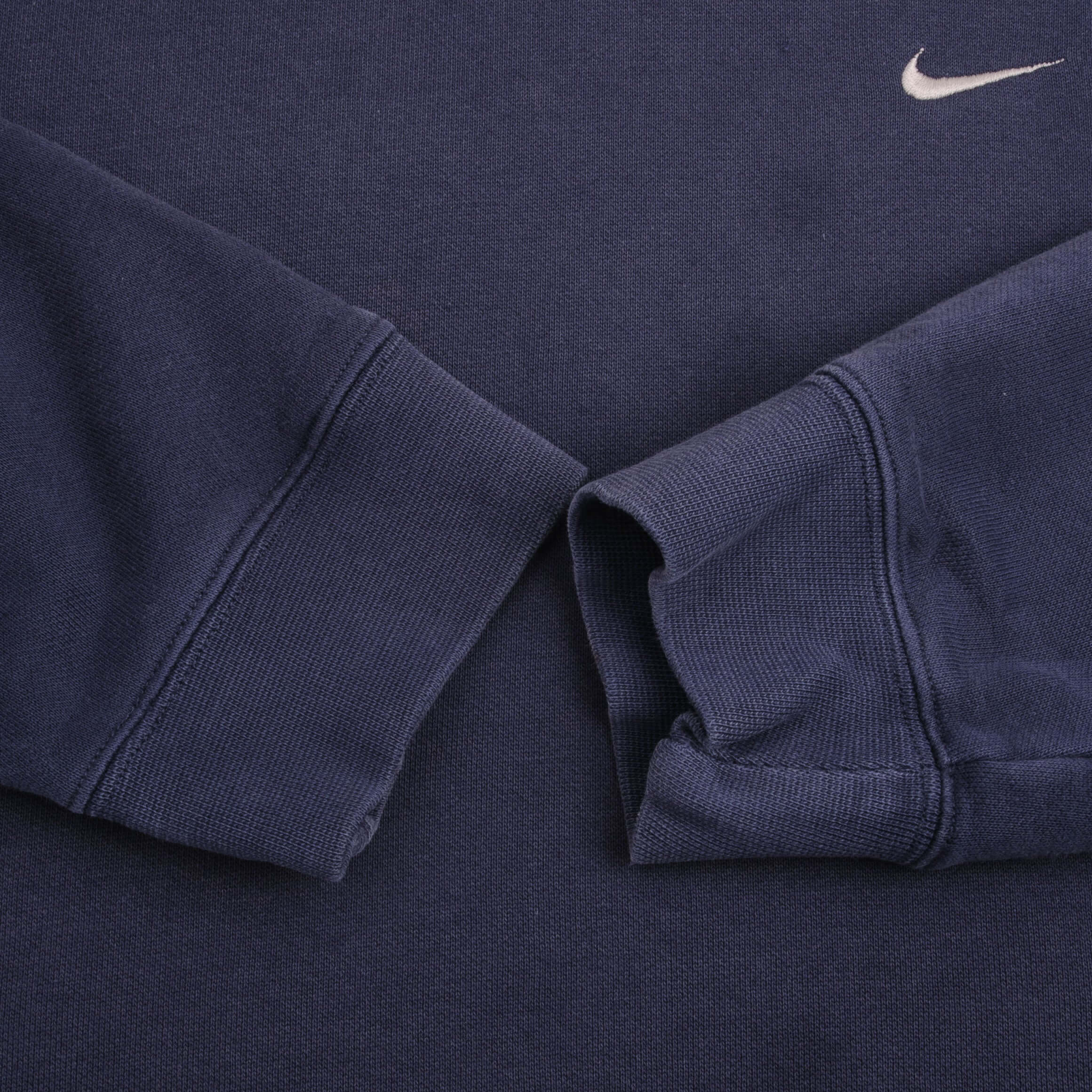 Vintage Black Nike Classic Small Swoosh Sweatshirt 2000s Size Medium