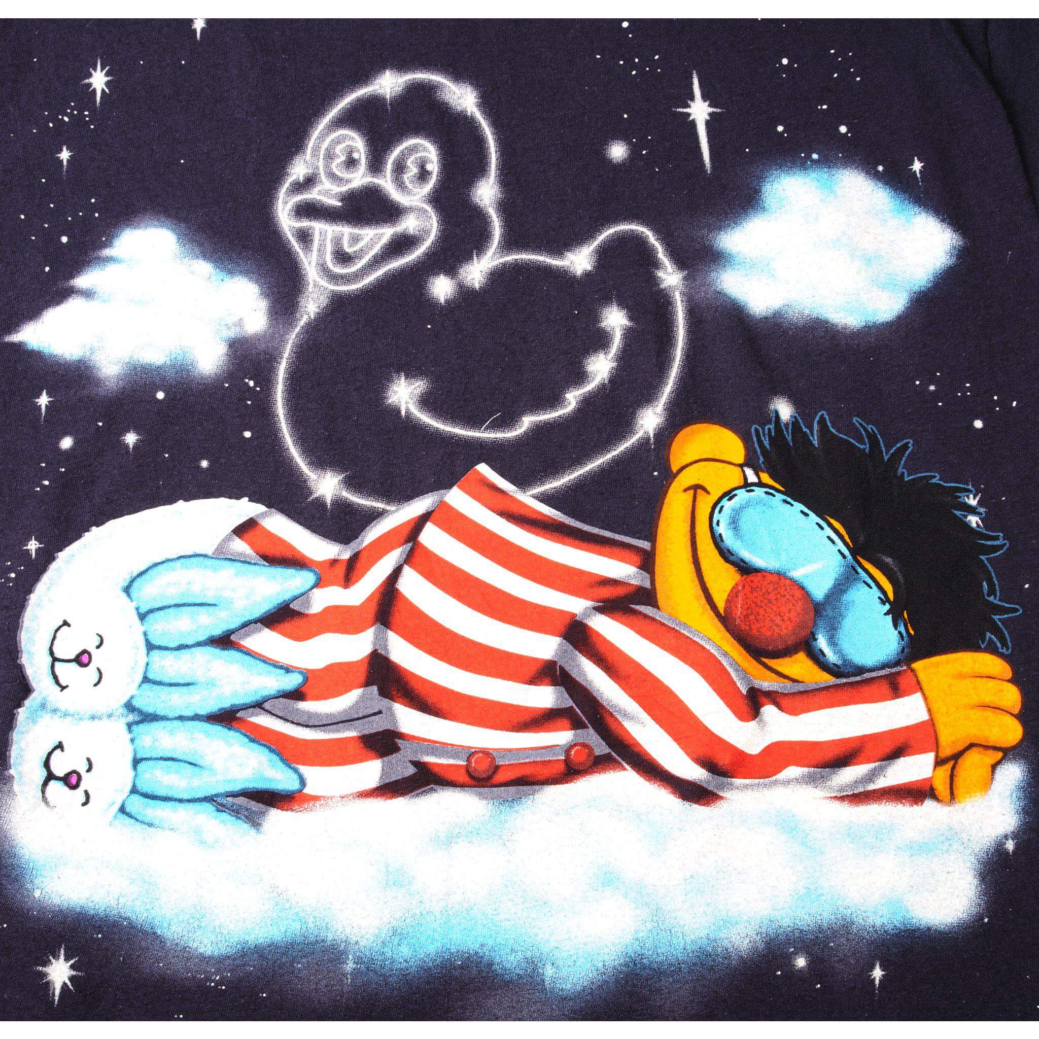 VINTAGE SESAME STREET ERNIE TEE SHIRT SIZE LARGE MADE IN USA 1990s