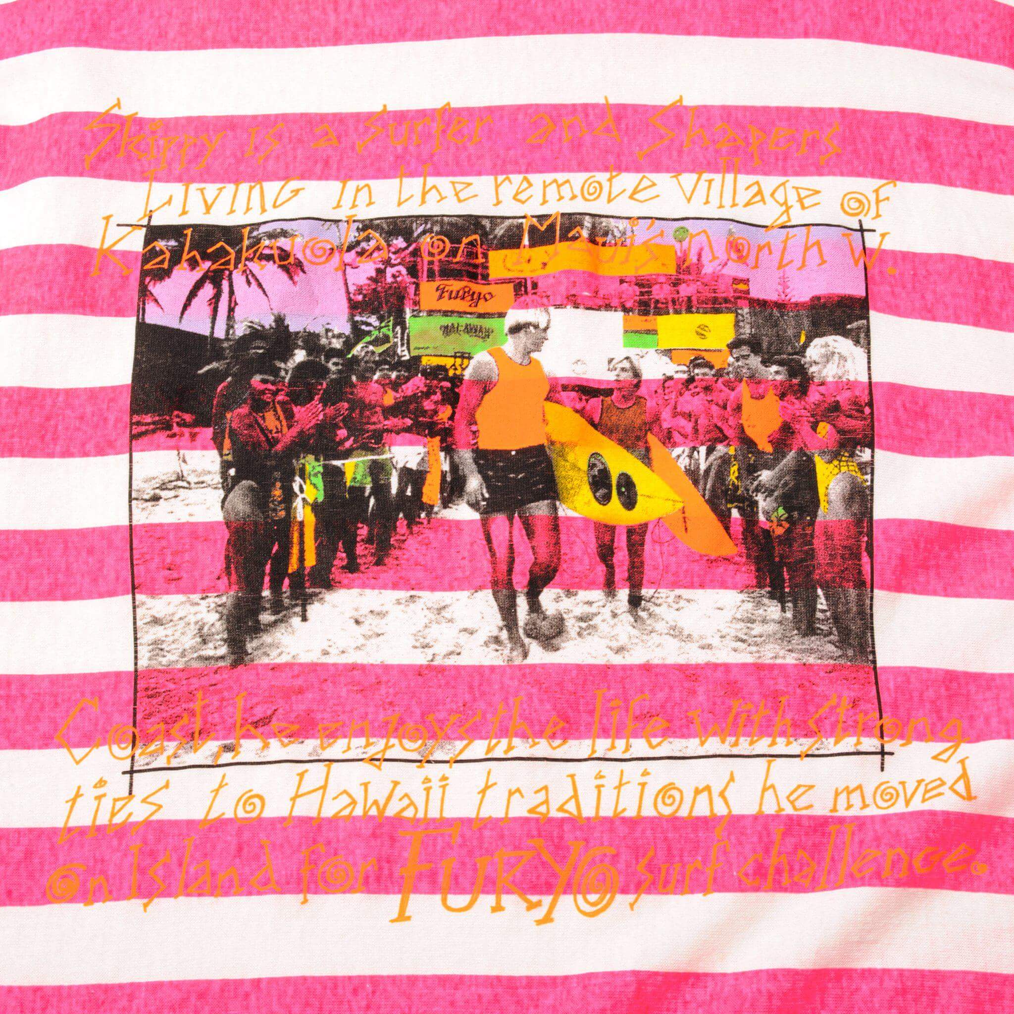 VINTAGE FURYO SURF LONG SLEEVES TEE SHIRT SIZE LARGE 1980s