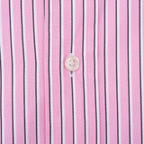 Vintage Ralph Lauren Pink Striped Shirt 1990S Size XL