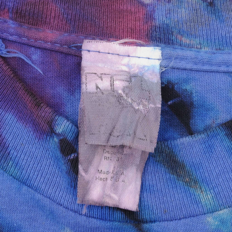 Vintage Tie Dye NFL New England Patriots NFL On Fox Tee Shirt 1997 Size Large Made In USA With Single Stitch Sleeves.