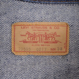 Beautiful Levis Type 3 Jacket 2 pockets Single Stitch With a Very Dark Wash Made in USA. Back Button #527