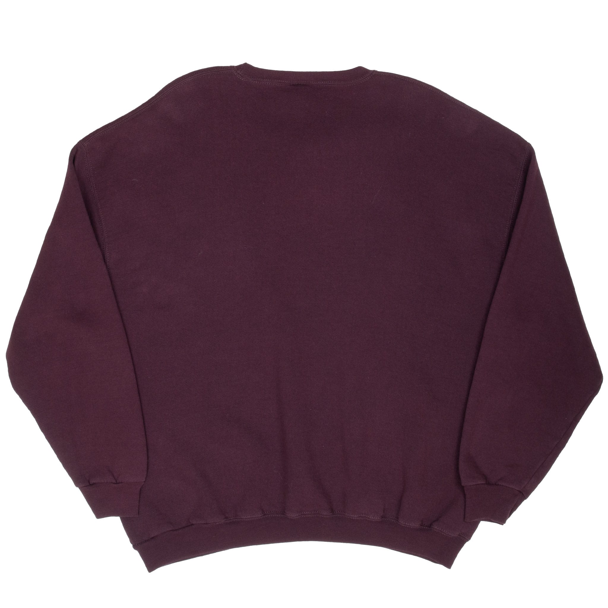 VINTAGE RUSSELL ATHLETIC  BLANK BURGUNDY SWEATSHIRT 1990S SIZE 2XL