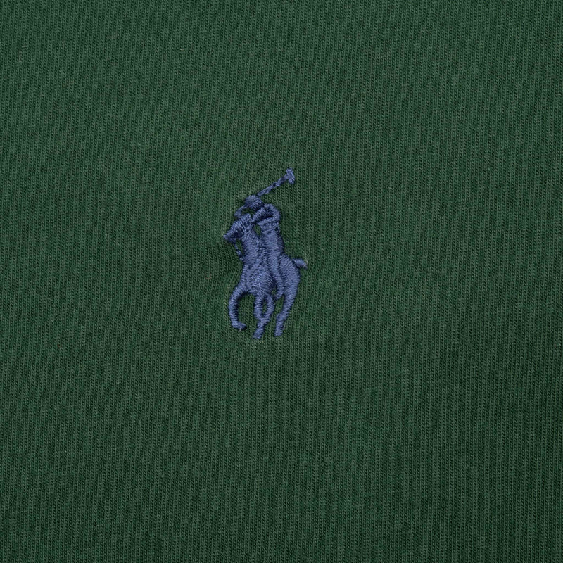 Vintage Polo Ralph Lauren Green Classic Tee Shirt 1990S Size Medium With Single Stitch Sleeves