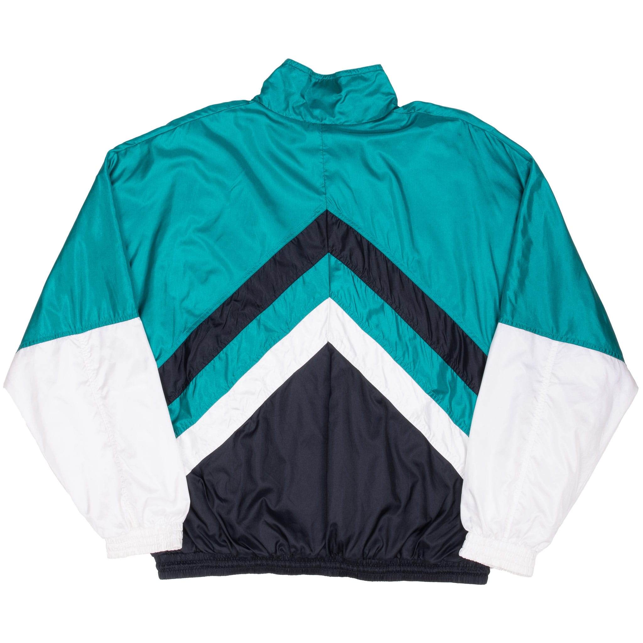 VINTAGE NIKE CLASSIC SWOOSH TEAL WINDBREAKER JACKET EARLY 1990S LARGE