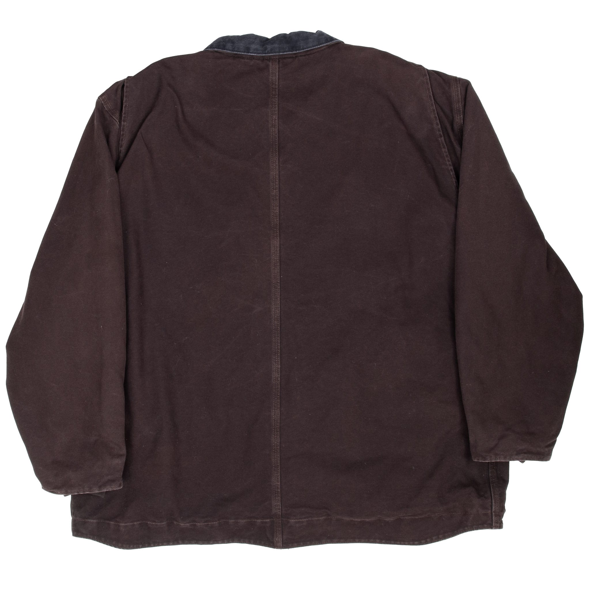 VINTAGE CARHARTT DARK BROWN SANDSTONE RIDGE COAT SHERPA JACKET C61DKB 2XL