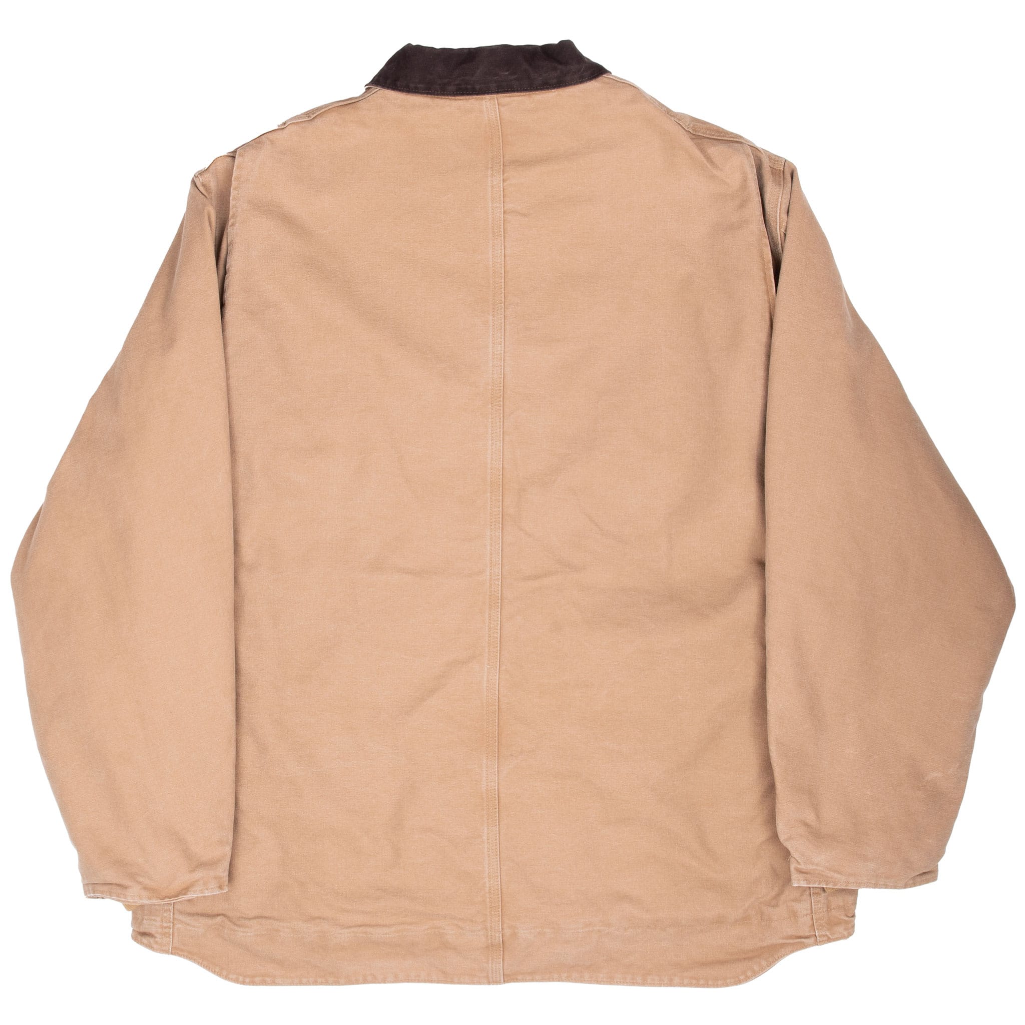 VINTAGE CARHARTT BROWN SANDSTONE RIDGE COAT SHERPA JACKET C61CML 2XL TALL