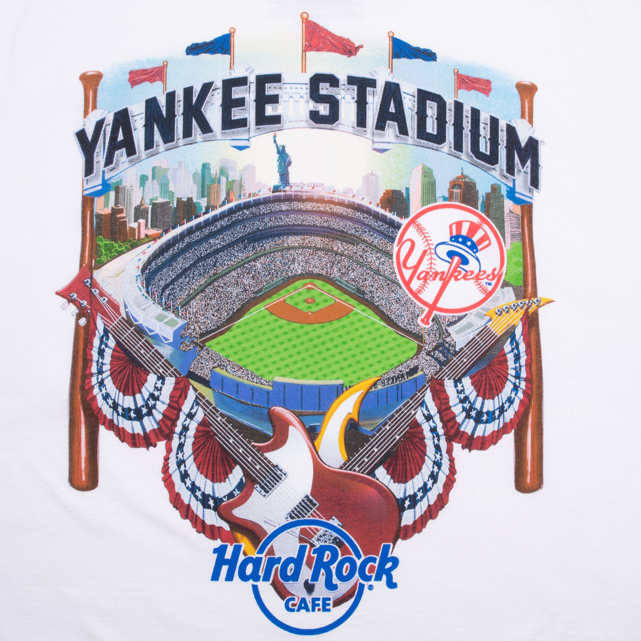 Vintage Hard Rock Cafe Yankees Stadium Tee Shirt 2000S Size XL Deadstock