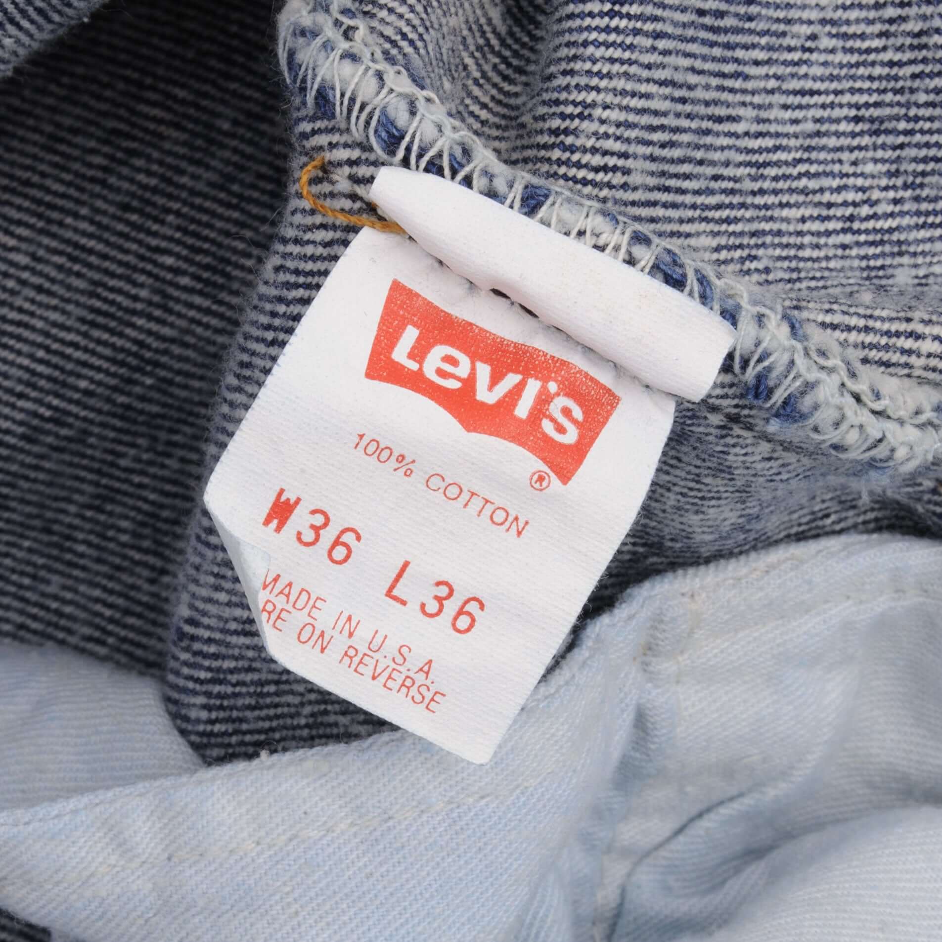 Beautiful Indigo Levis 501 Jeans 1980S Made in USA with Very Dark Wash wash Size on Tag 36X36 Actual Size 35X36 Back Button #515