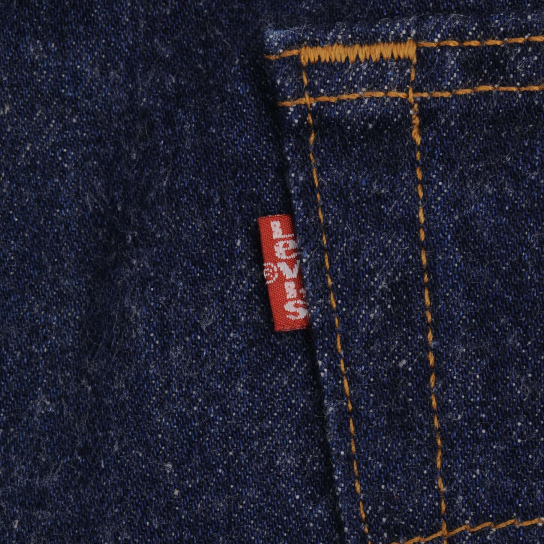 Beautiful Indigo Levis 501 Jeans 1980S Made in USA with Very Dark Wash wash Size on Tag 36X36 Actual Size 35X36 Back Button #515