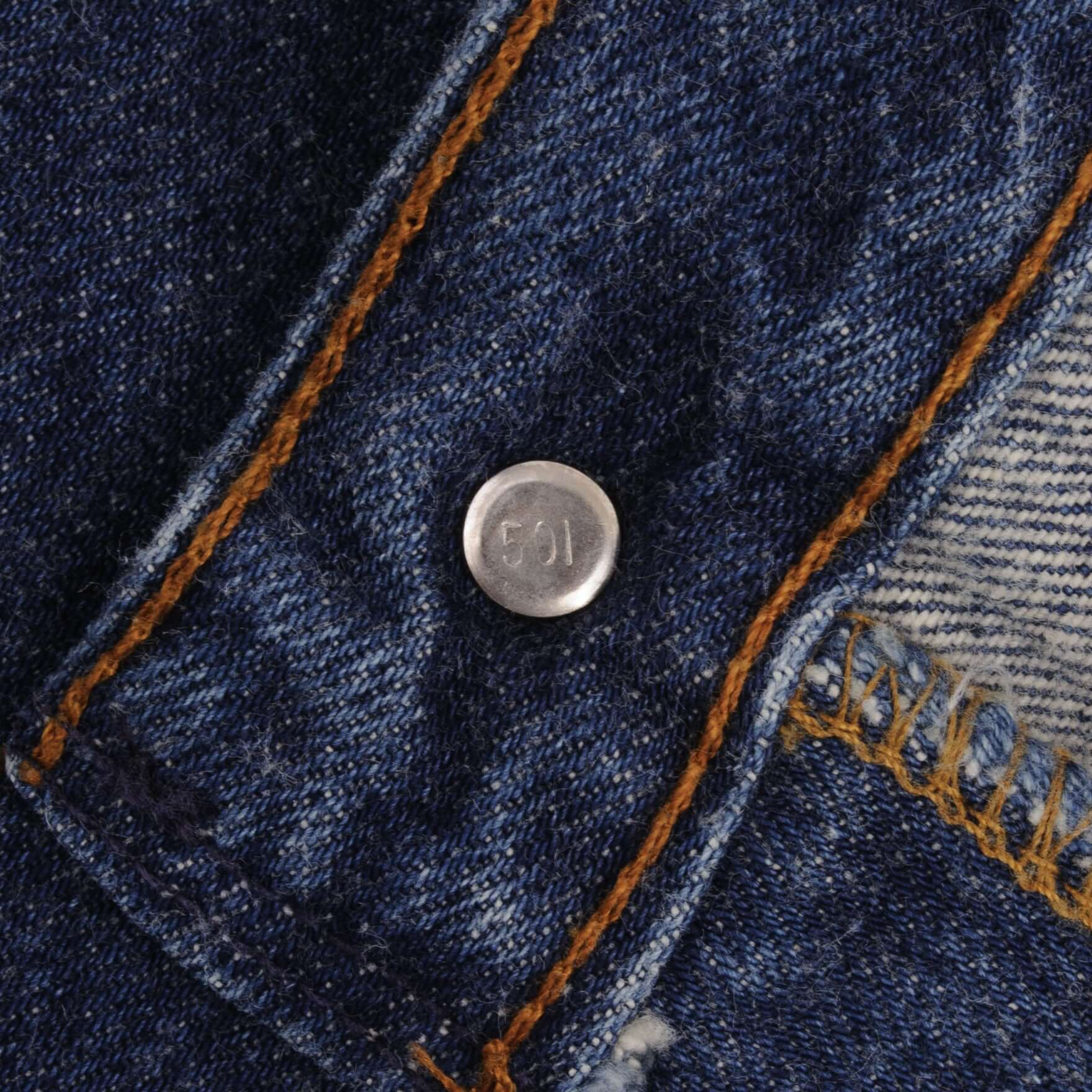 Beautiful Indigo Levis 501 Jeans 1990S Made in USA with Very Dark Wash wash Size on Tag 34X36 Actual Size 33X36 Back Button #501