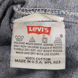 Beautiful Indigo Levis 501 Jeans 1990S Made in USA with Very Dark Wash wash Size on Tag 34X36 Actual Size 33X36 Back Button #501