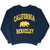 Full front view of navy UC Berkeley sweatshirt with gold bear and California Berkeley print