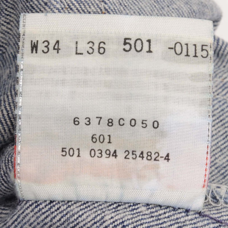Beautiful Indigo Levis 501 Jeans 1990S Made in USA with Very Dark Wash wash Size on Tag 34X36 Actual Size 33X36 Back Button #501