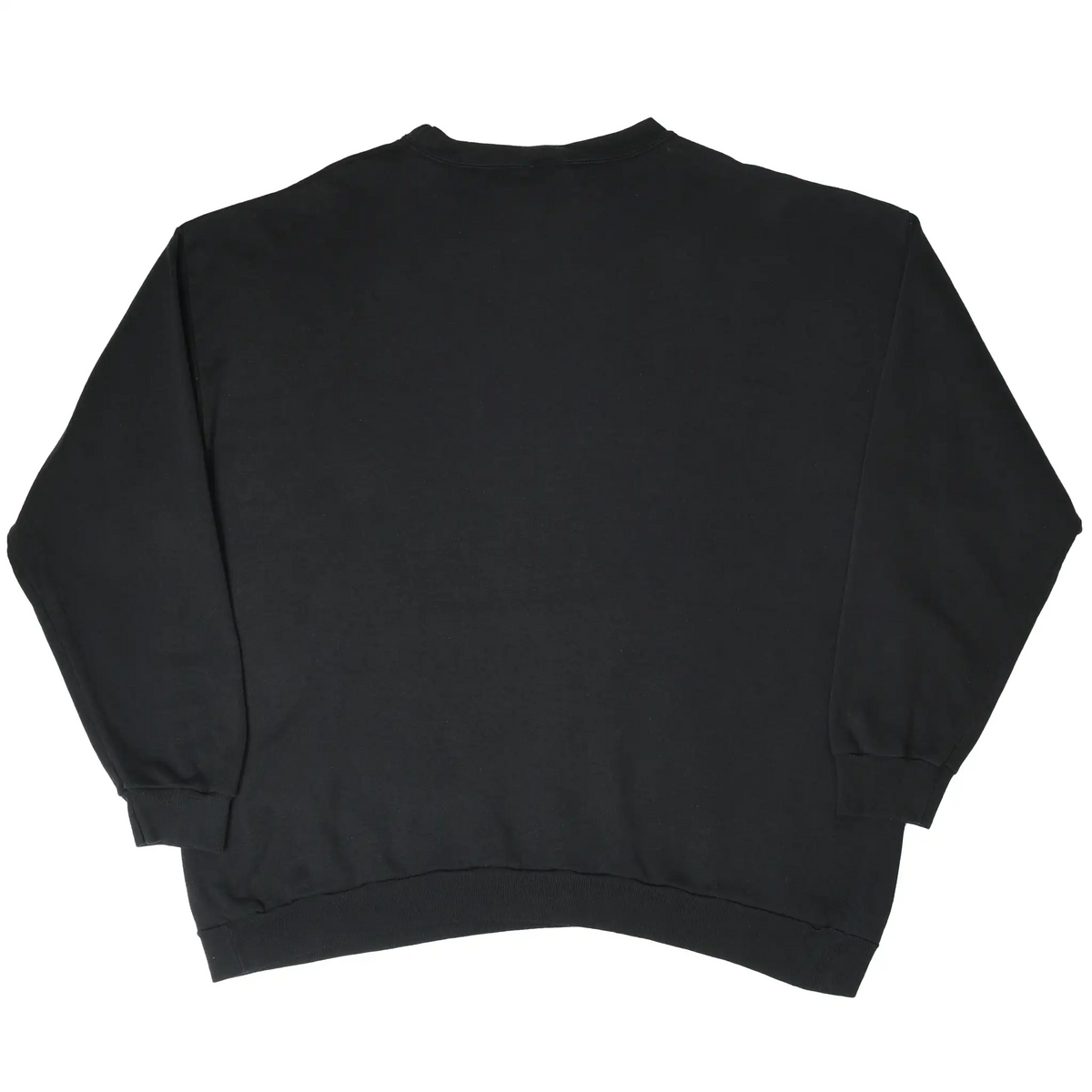 Back of plain black Pittsburgh Steelers crewneck sweatshirt