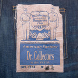 Vintage Dr Collectors Lot 08 Dark Wash Blue Jeans With Light Whiskers Size 33X33 Made In Usa