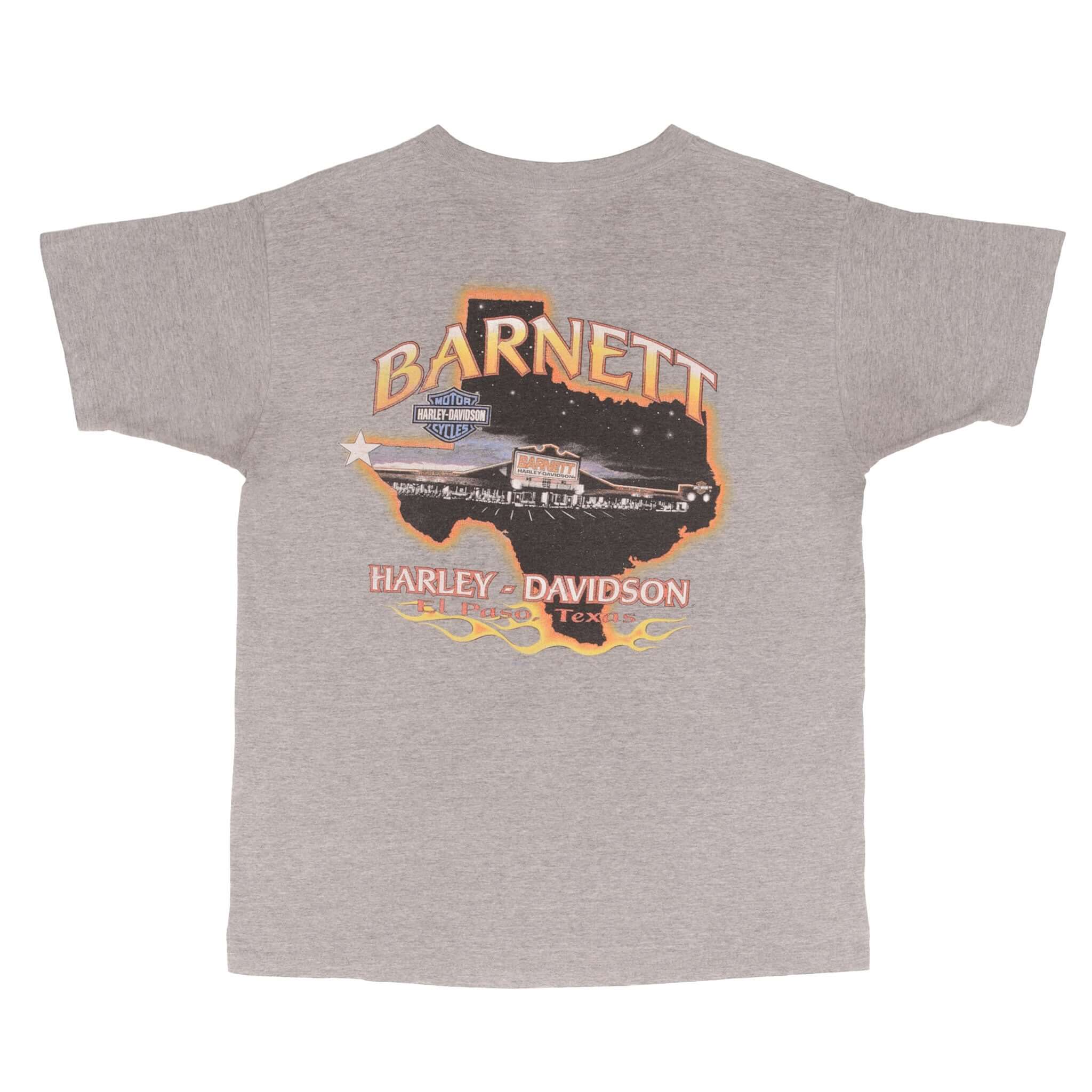 Vintage Harley Davidson Barnett El Paso Tee Shirt 2001 Size Large Made In USA