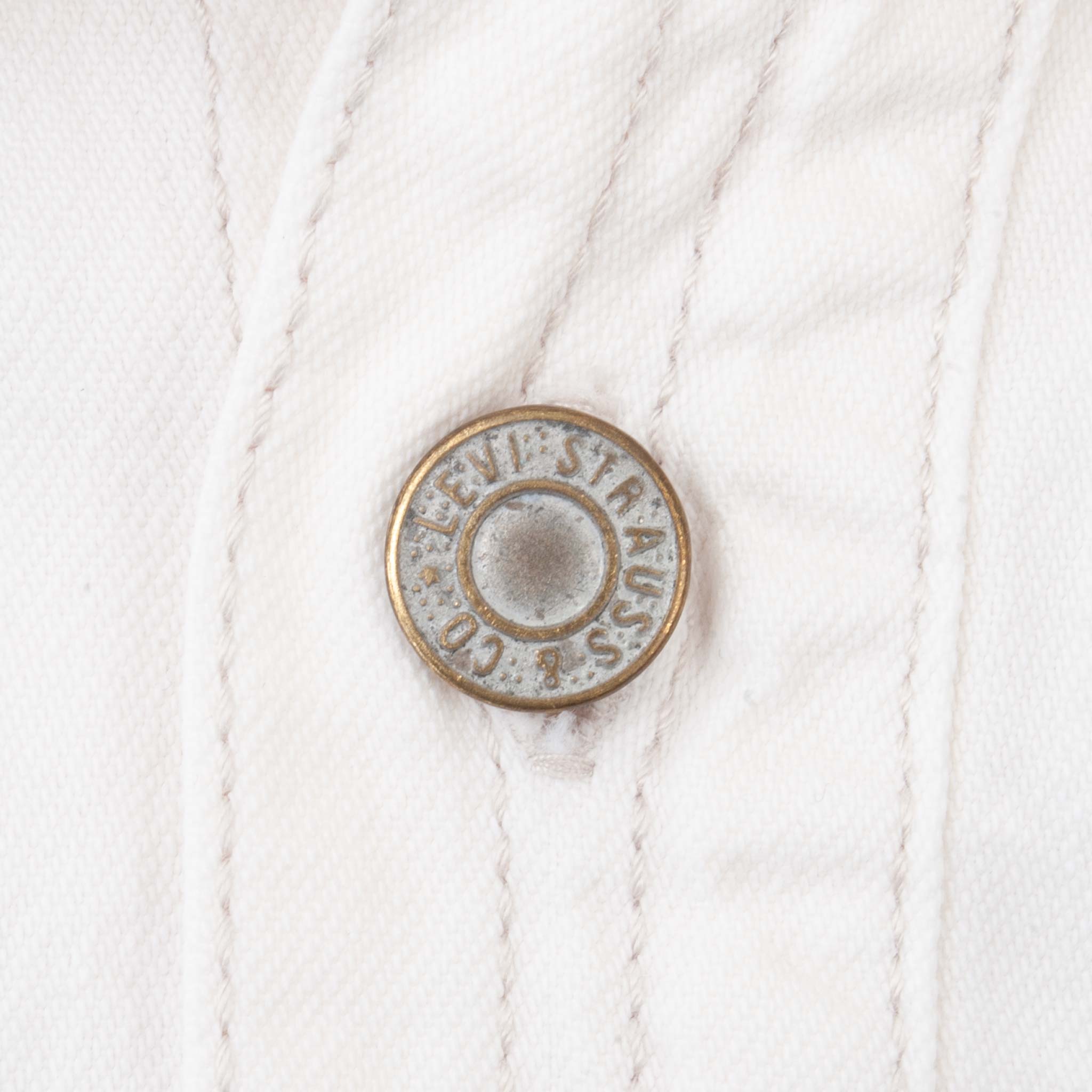 Vintage Levis Denim White Pocket Shirt 1990S Size XL