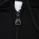 Vintage Adidas Black Hooded Track Jacket 1990S Size Small Made In USA