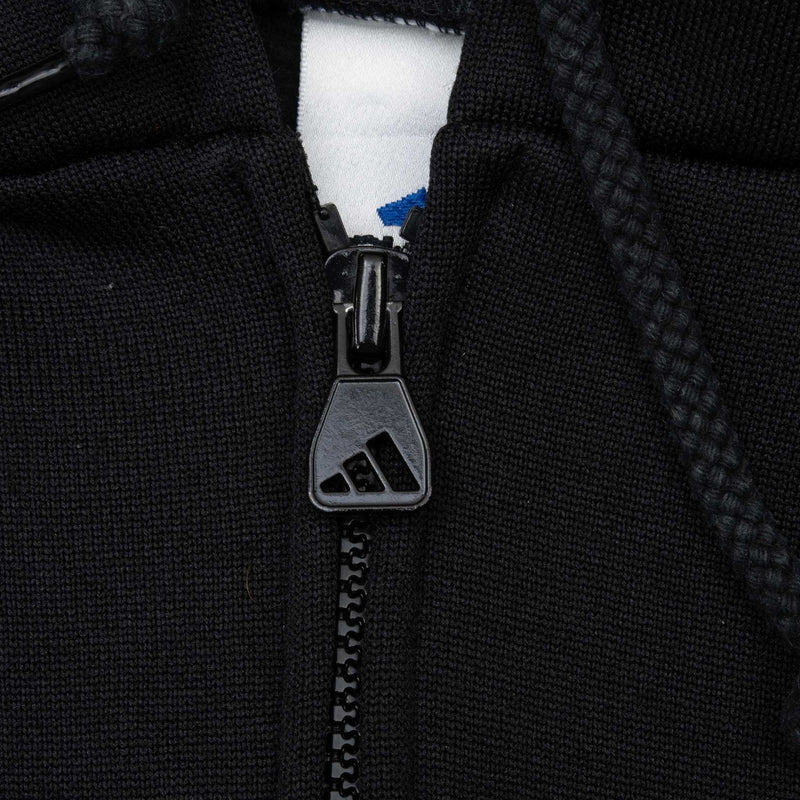 Vintage Adidas Black Hooded Track Jacket 1990S Size Small Made In USA