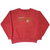 Full front view of burgundy Washington Redskins crewneck sweatshirt with embroidered chest logo