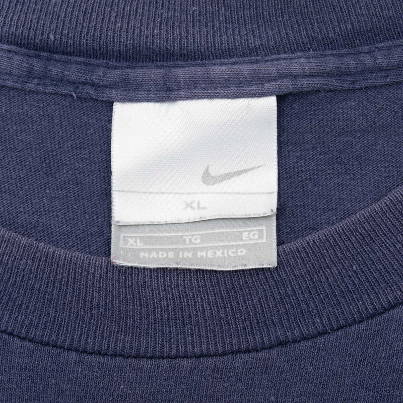 Vintage Nike Spellout Blue Tee Shirt 2000S Size XL