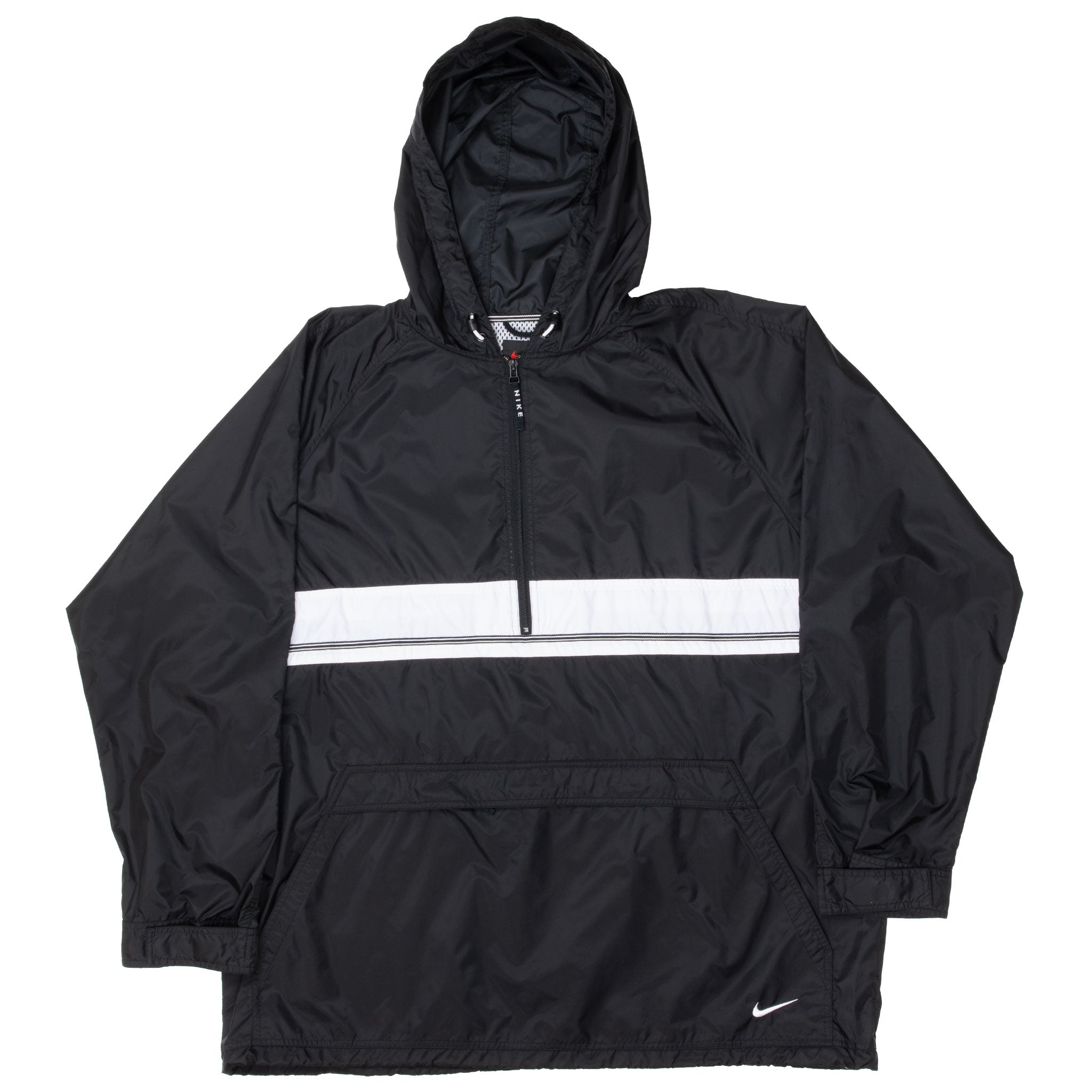 Vintage Nike Black Pullover Windbreaker Jacket 1990S Size 2XL