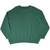 Back of plain green crewneck sweatshirt