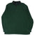 Front view of dark green Polo Ralph Lauren rugby shirt with black collar and long sleeves