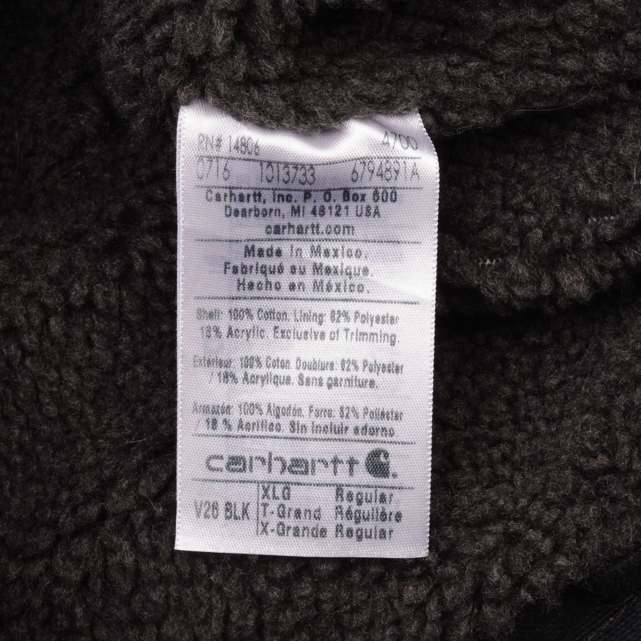 Vintage Carhartt Sherpa Lined Black Vest Jacket Unlined 1990s Size Large V26BLK