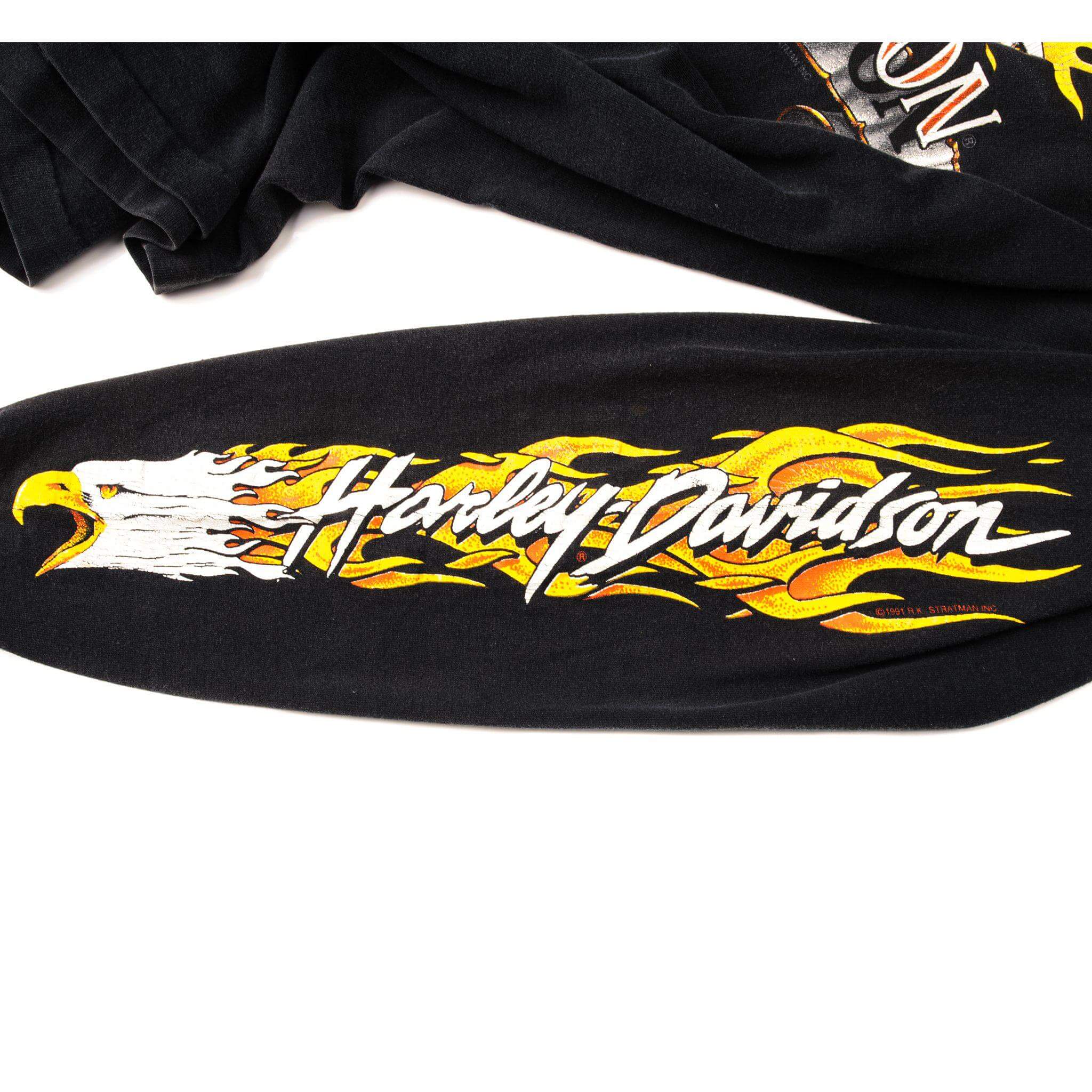 VINTAGE HARLEY DAVIDSON LONG SLEEVES TEE SHIRT 1991 SIZE 2XL MADE IN USA