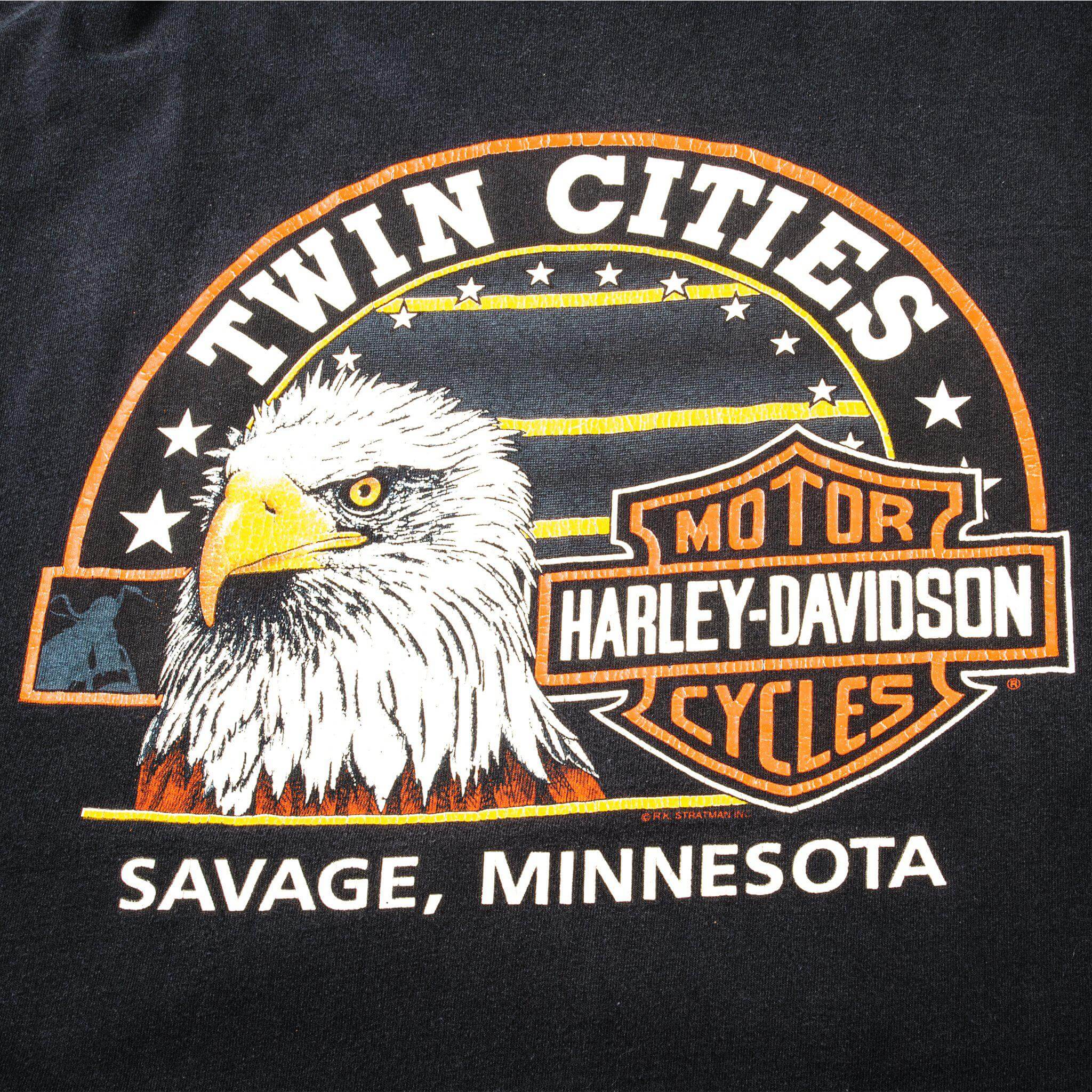 VINTAGE HARLEY DAVIDSON LONG SLEEVES TEE SHIRT 1991 SIZE 2XL MADE IN USA