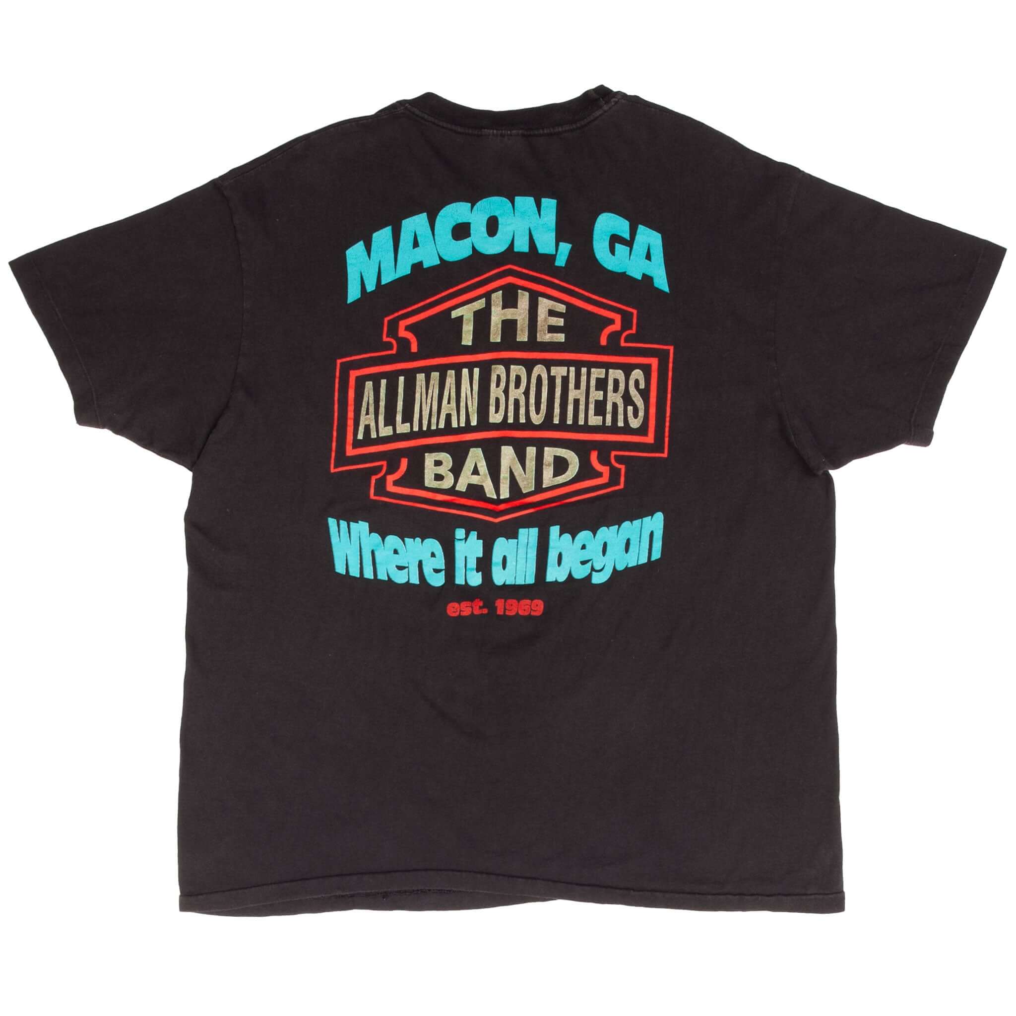 Vintage The Allman Brothers Band 1991 Tee Shirt Size XL Made In Usa With Single Stitch Sleeves